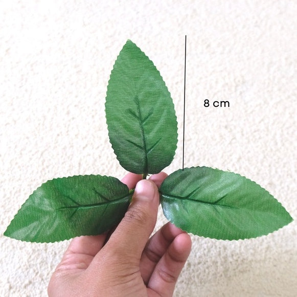 IMPODIO Leaf set artificial / paket daun bunga mawar hijau / props foto