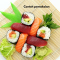 IMPODIO tikar bambu asli – sushi roller – taplak makanan 24x24cm