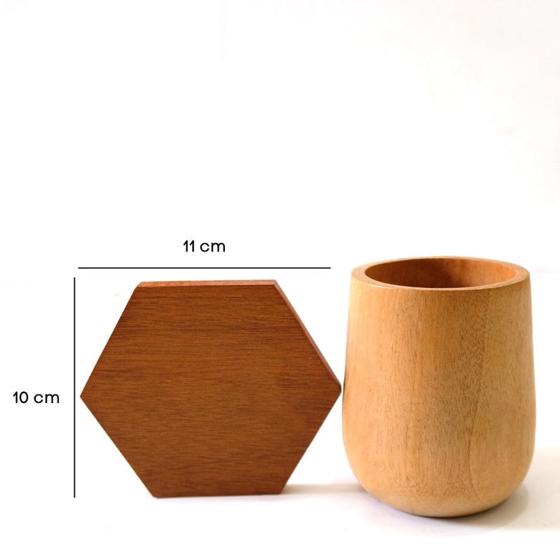 Tatakan Gelas / Tatakan Kayu/Tatakan Gelas Segi Enam - Aksesoris Photo IMPODIO