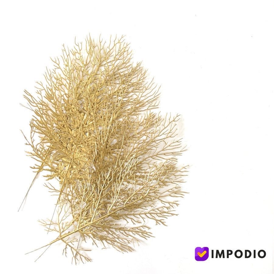 IMPODIO artificial gold tree / daun ranting plastik untuk props foto