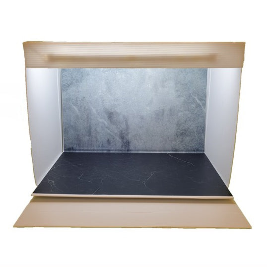 IMPODIO Box Studio foto dengan alasfoto A2 motif semen dan abu abu bundling