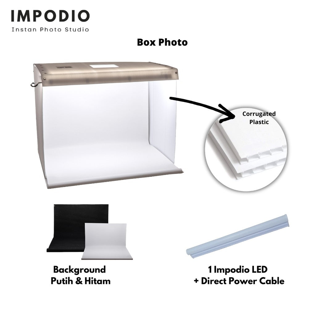 IMPODIO Mini studio photo box ukuran A2