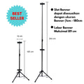 IMPODIO Stand Banner display untuk advertising – showcase Tinggi 2,1M - detail produk