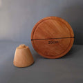 IMPODIO Showcase kayu mahoni Stand tinggi 11cm Diameter 20cm - detail produk