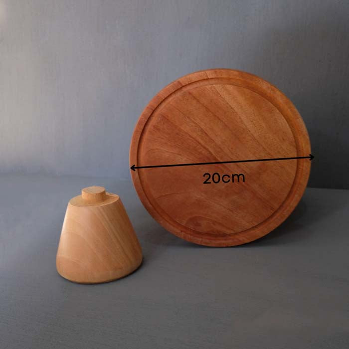 IMPODIO Showcase kayu mahoni Stand tinggi 11cm Diameter 20cm