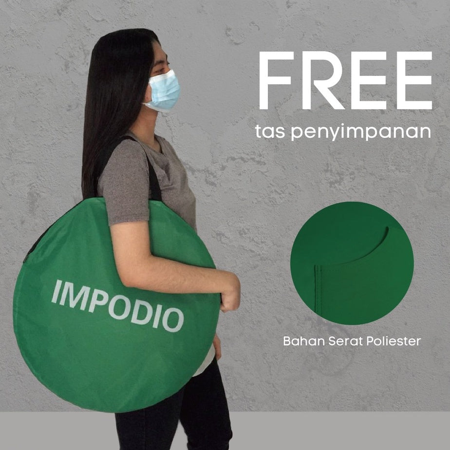 IMPODIO Instan Greenscreen Big size 145cm portable di kursi foldable