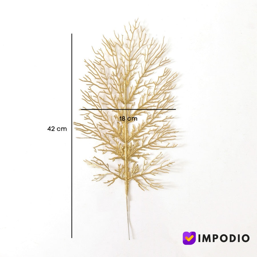 IMPODIO artificial gold tree / daun ranting plastik untuk props foto