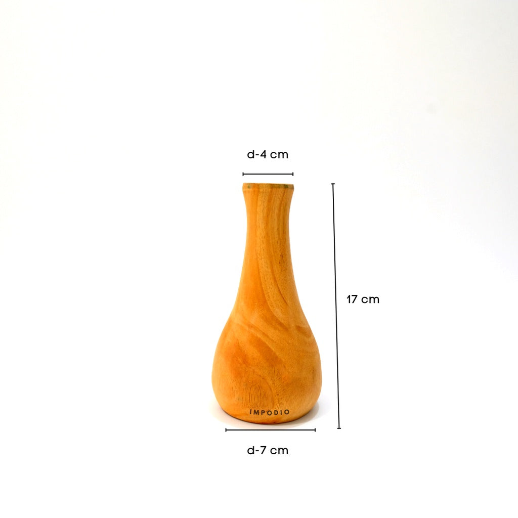 IMPODIO Paket Vas Bunga kayu + artificial baby breath flowers vase