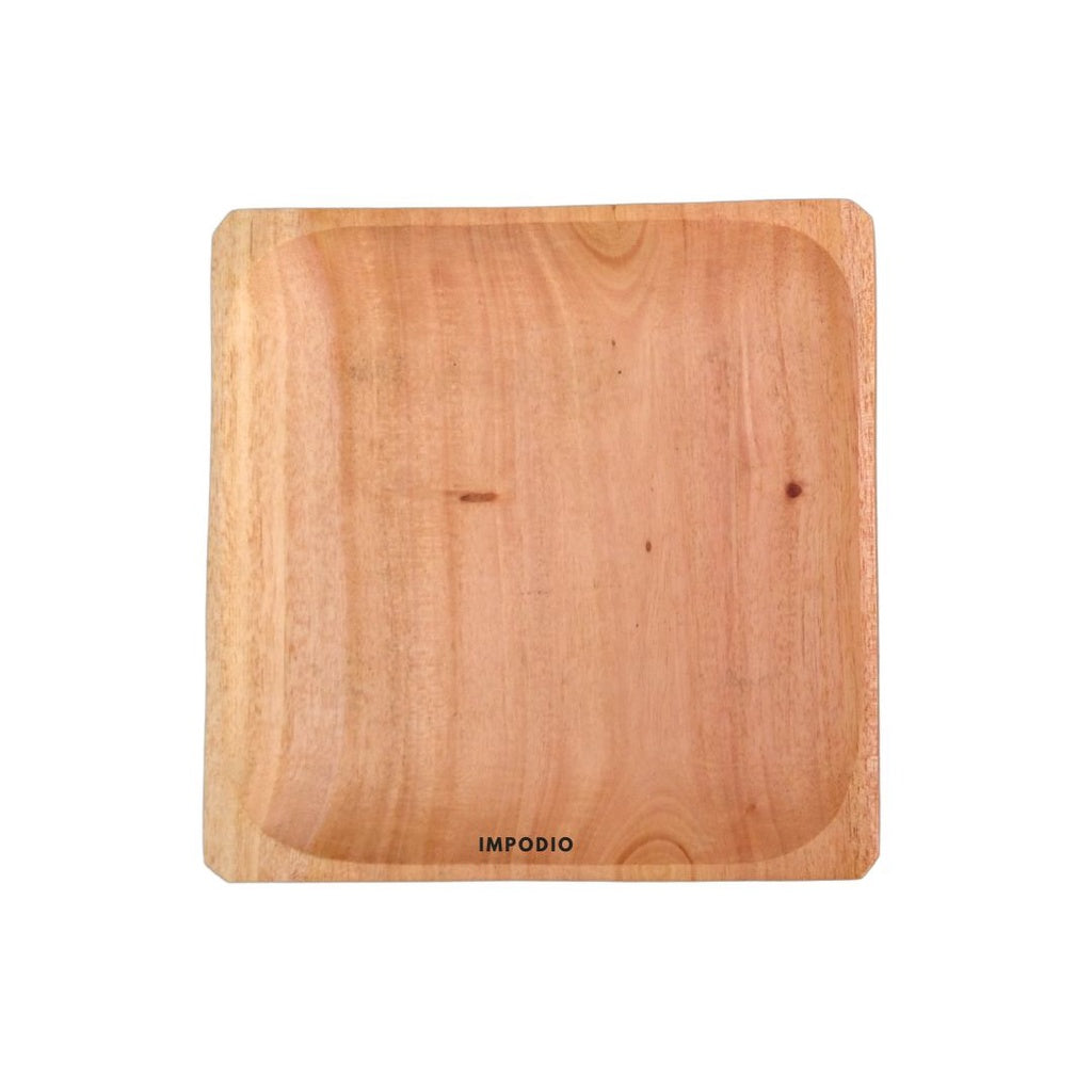 IMPODIO Piring kayu kotak ukuran 20x20cm - satuan