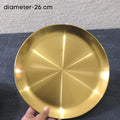 IMPODIO piring makan dekorasi Gold – Stainless Steel European 3 - background putih
