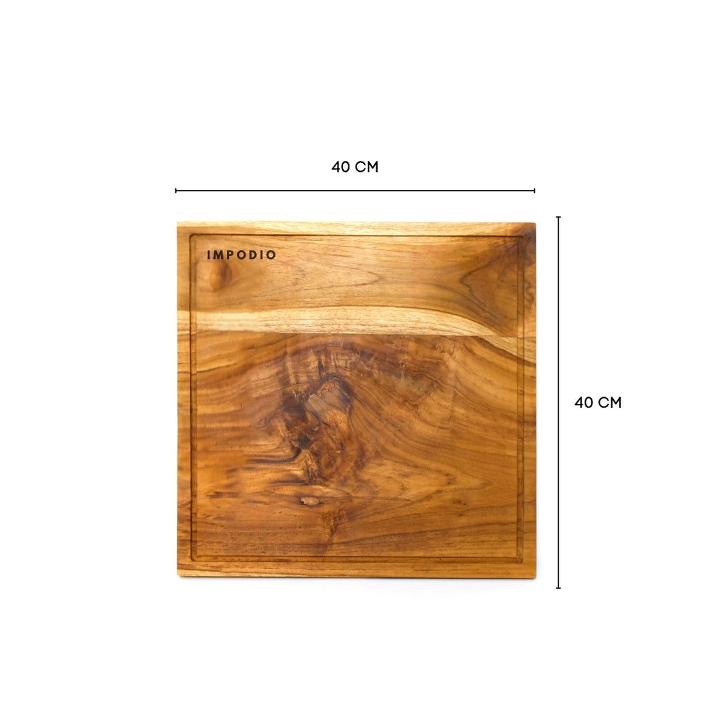 IMPODIO Telenan kayu jati multifungsi - alat dapur serba guna