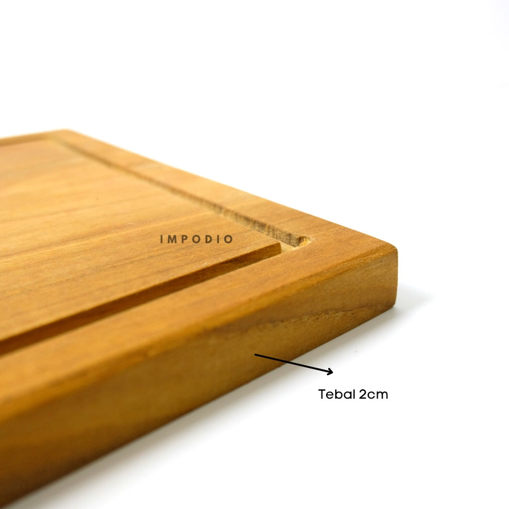 IMPODIO Talenan Kayu Jati 20x30 cm - Properti props foto makanan