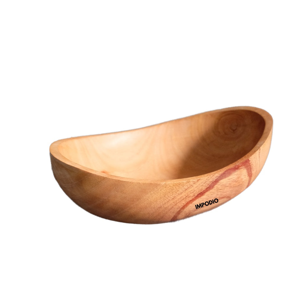 IMPODIO Piring mangkok bahan kayu bentuk lonjong mewah