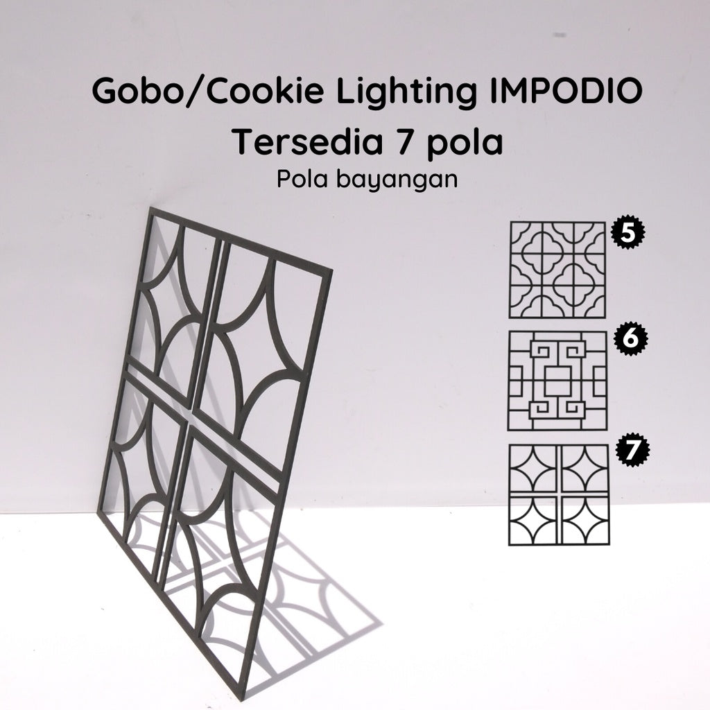 Gobo Black IMPODIO /pembentuk bayangan foto / cookie light photo props