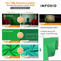 IMPODIO Greenscreen kain hijau Profesional studio Grade - Lebar 3m - tampak samping