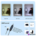 IMPODIO Ringlight diameter 26 CM 3 warna dimmable - close up