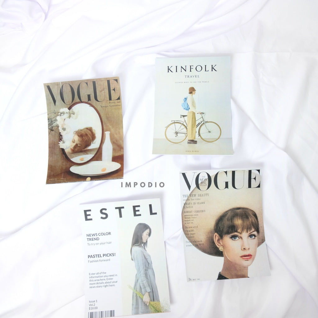 IMPODIO Cover majalah 15x20cm (4pcs) / magazine kinfolk props foto