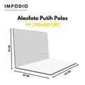 IMPODIO Alas Foto Lipat Backdrop Putih Polos A1 90x60cm - Background Studio Foto Produk Clean Aesthetic