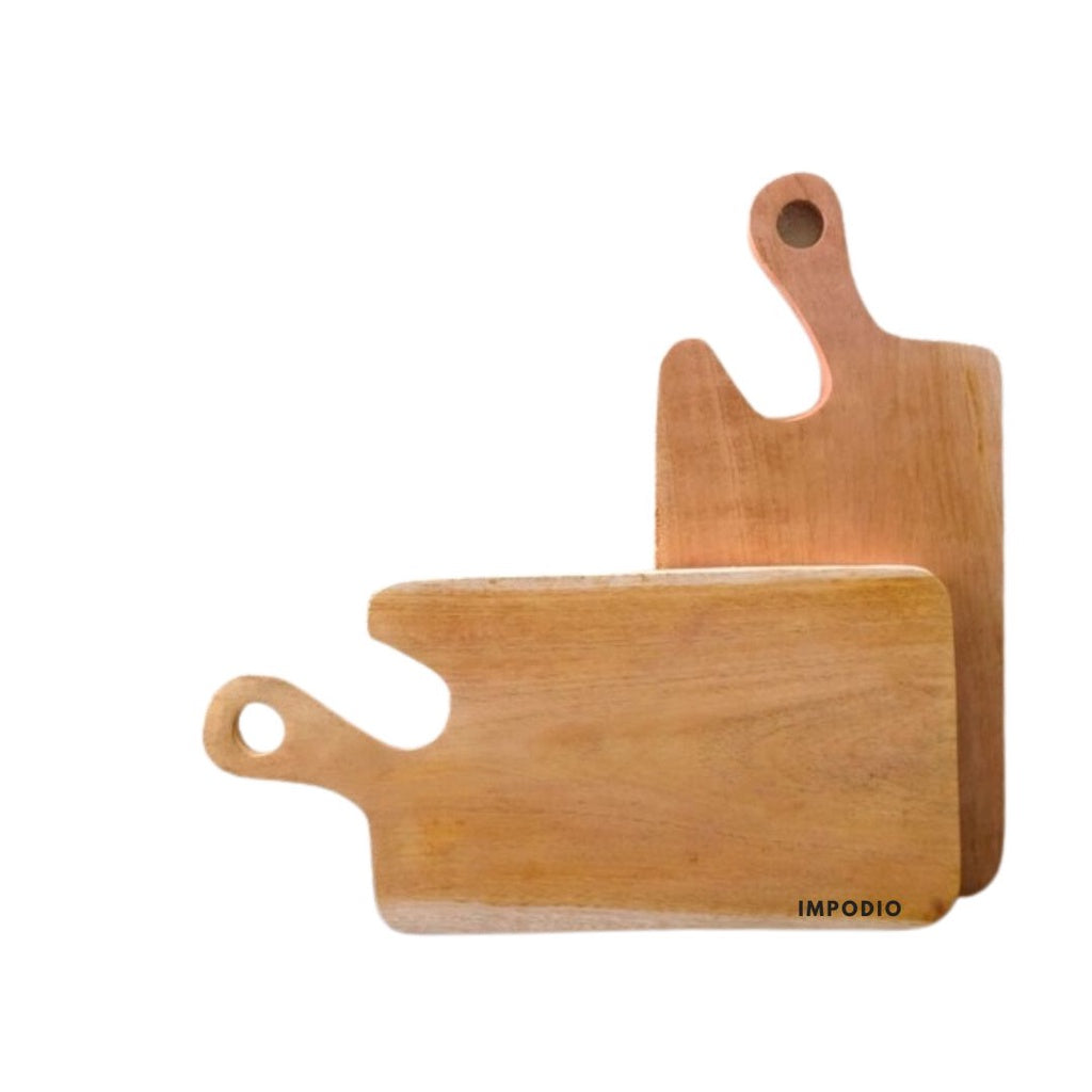 IMPODIO Talenan Kayu Unik Berseni ukuran panjang 29cm / Kayu Berkualitas Props