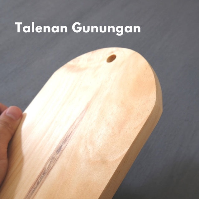 IMPODIO Talenan Kayu bentuk gunungan ukuran 30 x15cm