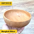 IMPODIO Mangkok Kayu Mahoni Diameter 15cm - Aksesoris Photography - tampak samping