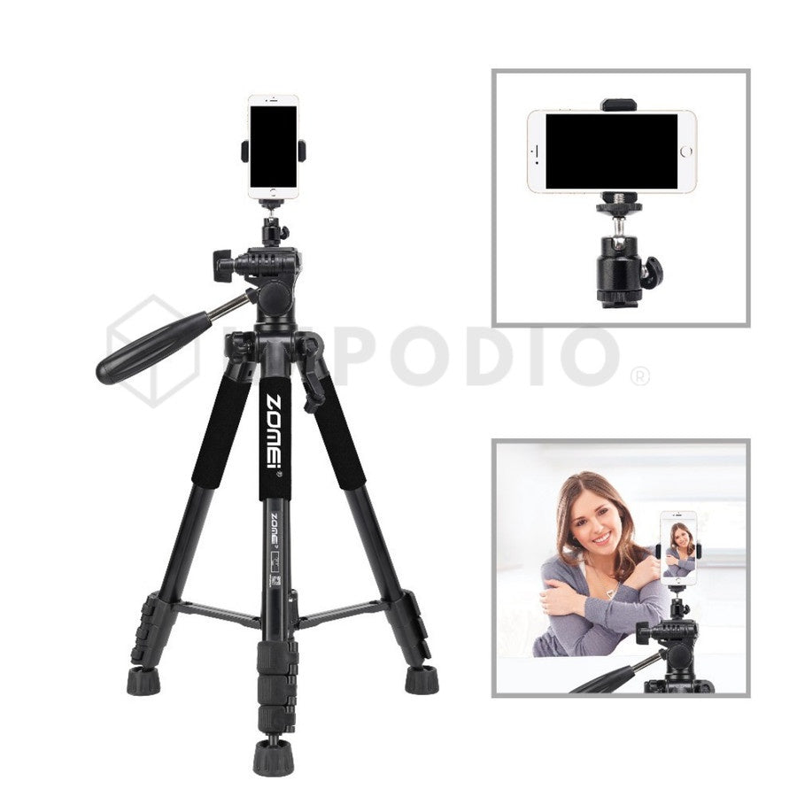Tripod Profesional Zomei Q111 Hitam - Kuat dan berkualitas Maks. 145 cm