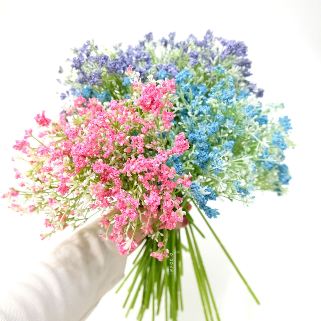IMPODIO artificial baby breath flowers vase - Properti props foto
