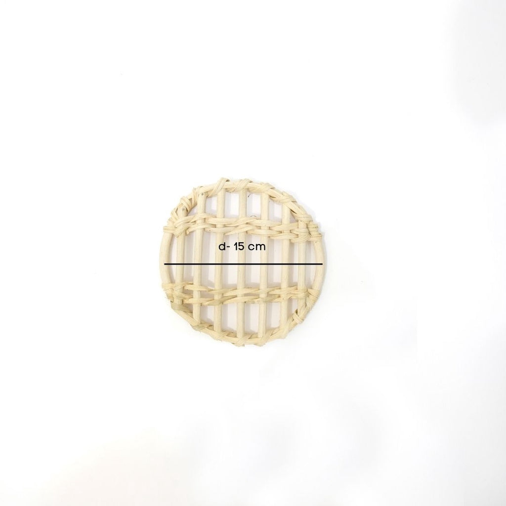 IMPODIO Coaster anyaman bambu / properti photo tatakan fotografi