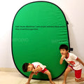 IMPODIO Instan backdrop 2 in 1 - Greenscreen dan bluescreen 200x150cm - background putih