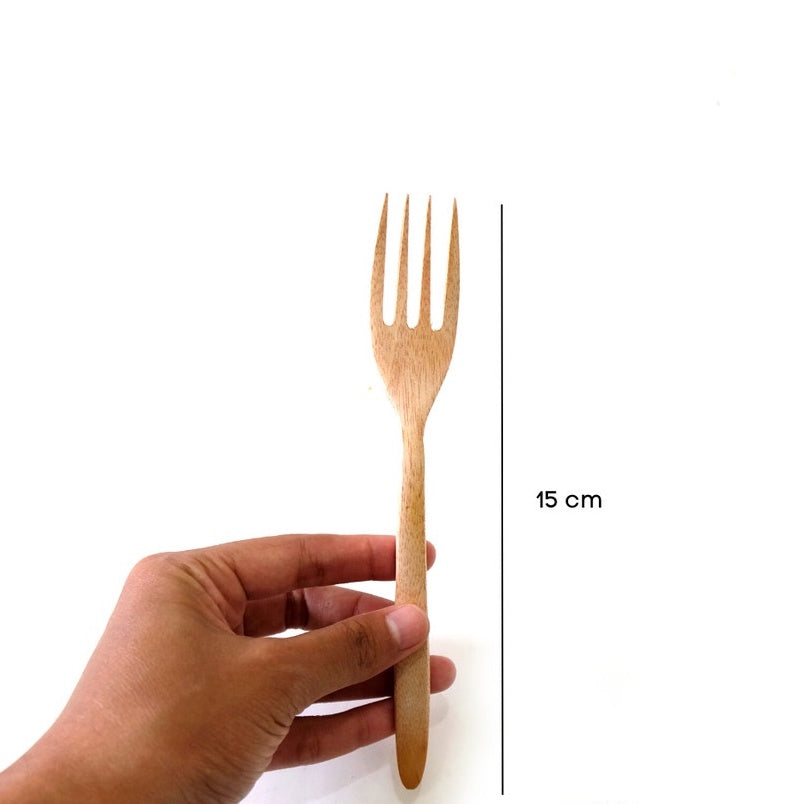 Set Piring kayu Free sendok garpu dan pisau IMPODIO