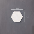 IMPODIO Coaster putih hexagon tatakan gelas photo properti studio