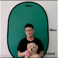 IMPODIO Instan Green screen kain hijau dan biru bolak balik 150x100cm