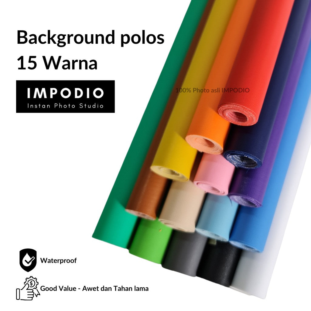 IMPODIO Background foto warna polos terbaik Ukuran 43x65cm