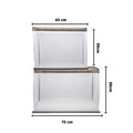 IMPODIO Box studio foto ukuran 75x50cm Free Background putih dan hitam - packaging