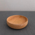 IMPODIO Piring mini Tempat sambal cobek kayu diameter 8cm dan 10cm - tampak samping
