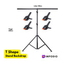 IMPODIO T-Shape stand + Background IMPODIO HIJAU muda - lifestyle