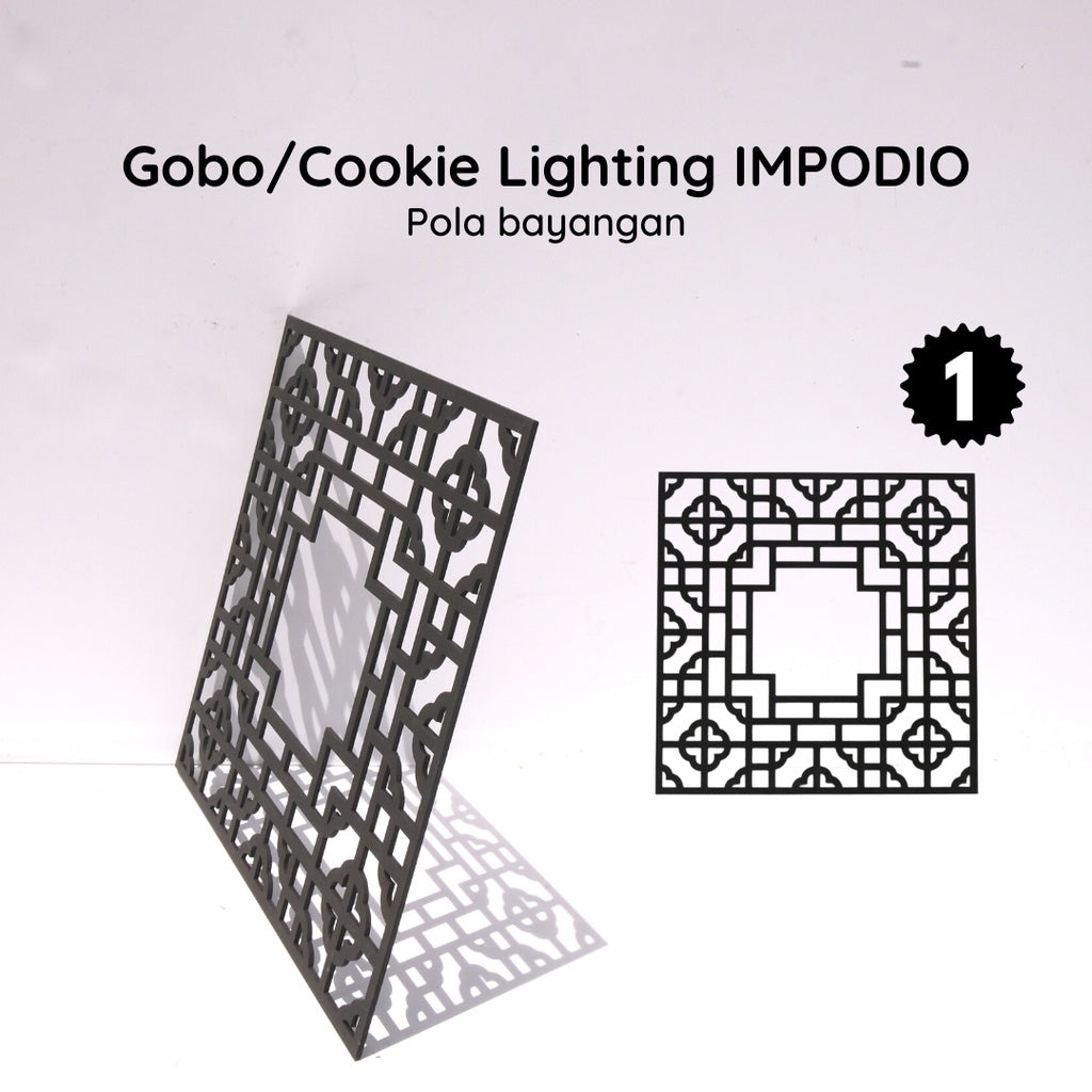 Gobo Black IMPODIO /pembentuk bayangan foto / cookie light photo props