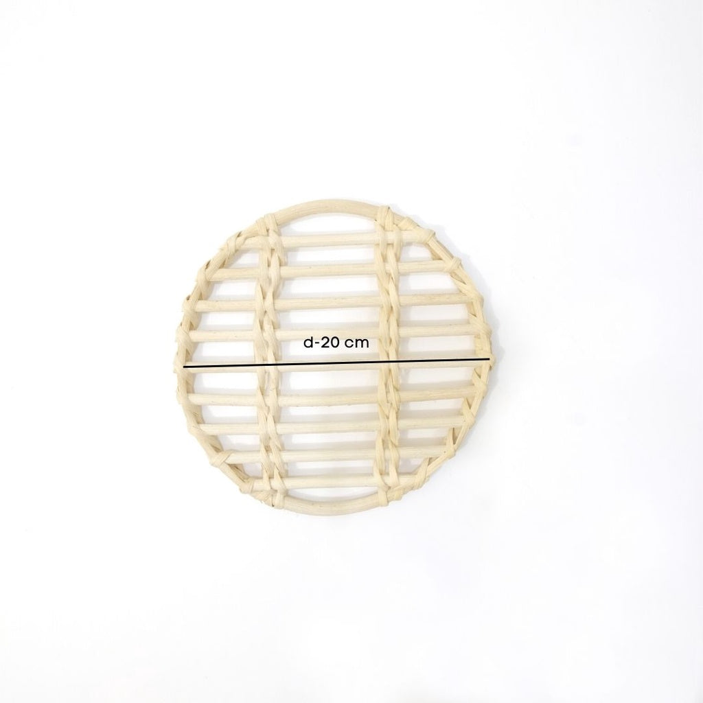 IMPODIO Coaster anyaman bambu / properti photo tatakan fotografi