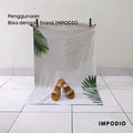 IMPODIO Background foto gulung anti air ukuran 68x100cm - background putih