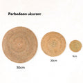IMPODIO Placemat rotan – tatakan alas makan piring gelas bamboo - tampak samping