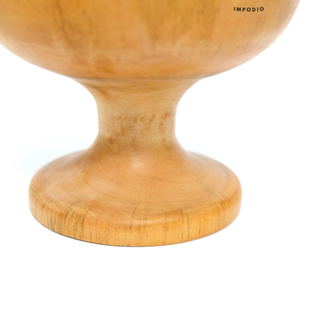 IMPODIO Gelas kayu bentuk gelas wine diameter 8 dan 12cm
