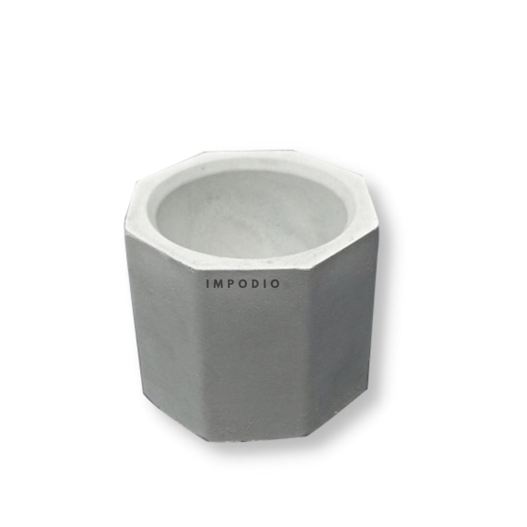 IMPODIO Coaster gelas pot mini concrete series segi 8