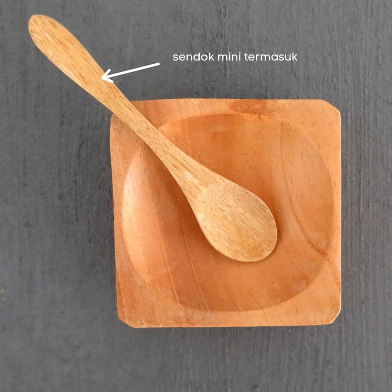 IMPODIO Piring Masker Free sendok mini Kotak dan Bulat