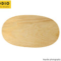 IMPODIO Talenan Kayu Pinus OVAL ukuran 21x15cm props aksesoris - background putih