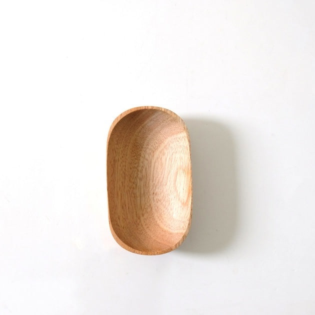 IMPODIO Plate Oval Piring Kayu kecil / Produk foto konten props