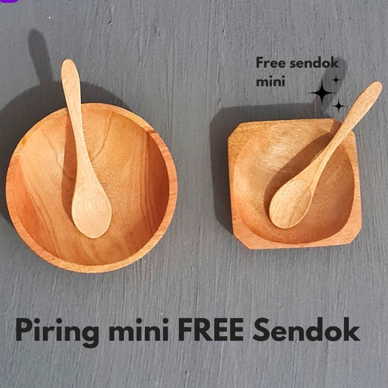 IMPODIO Piring Masker Free sendok mini Kotak dan Bulat