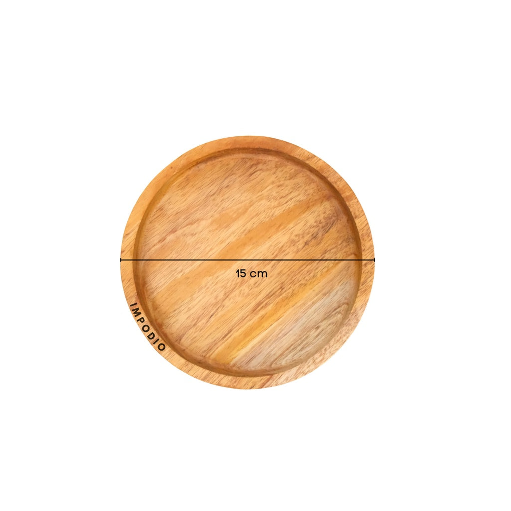 IMPODIO Coaster gelas 15cm / tatakan alas minum / props foto kayu