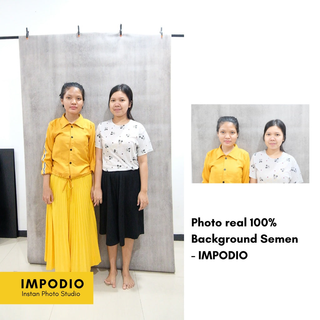 IMPODIO Paket Lengkap T-shape stand 150x200cm dan Background warna polos / motif