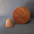 IMPODIO Showcase kayu mahoni Stand tinggi 11cm Diameter 20cm - tampak samping