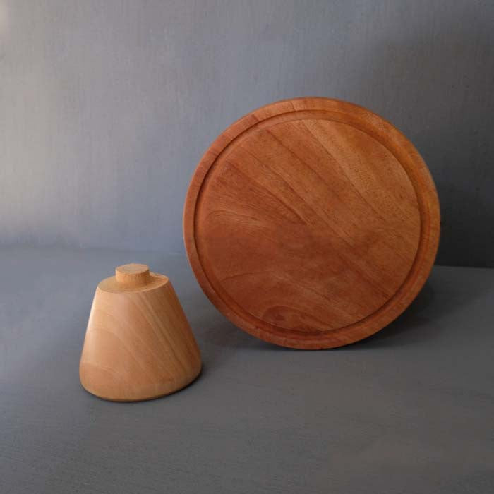 IMPODIO Showcase kayu mahoni Stand tinggi 11cm Diameter 20cm
